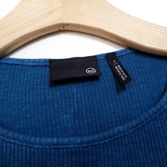 NEW AG Adriano Goldschmied 90's Curved Hem Midi Tank Dress Blue Ombre Boho Small - Picture 4 of 10